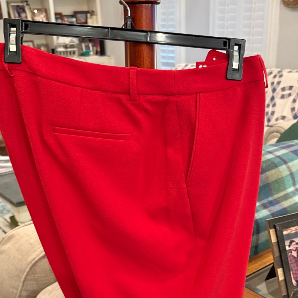 Tahari ASL Vibrant Red Trousers - Picture 3 of 9